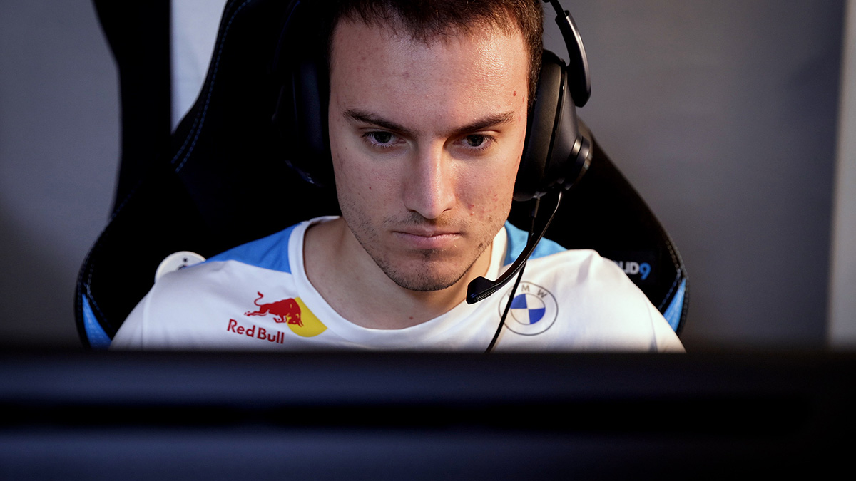 A man looking concentrated.