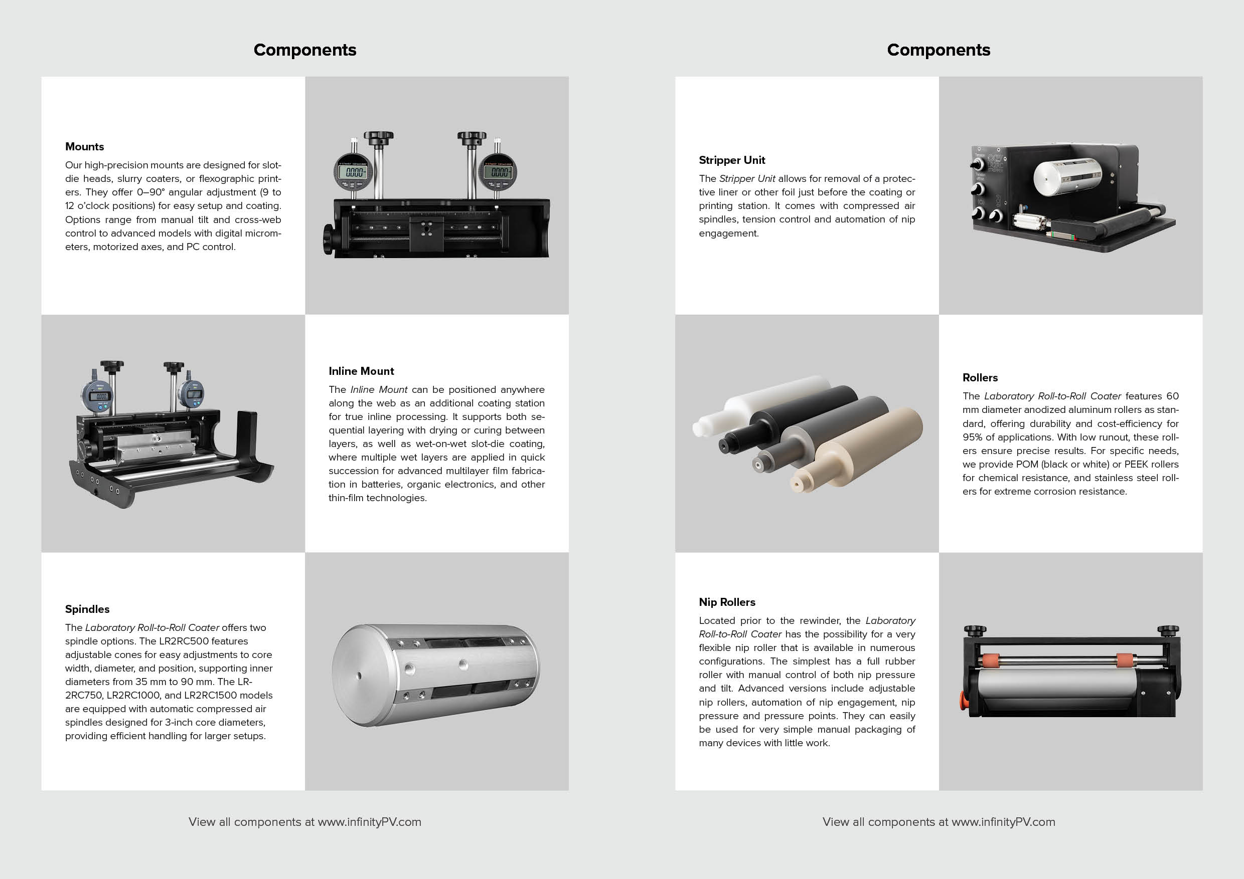 Laboratory equipment for coating and/or characterizing printed electronics.