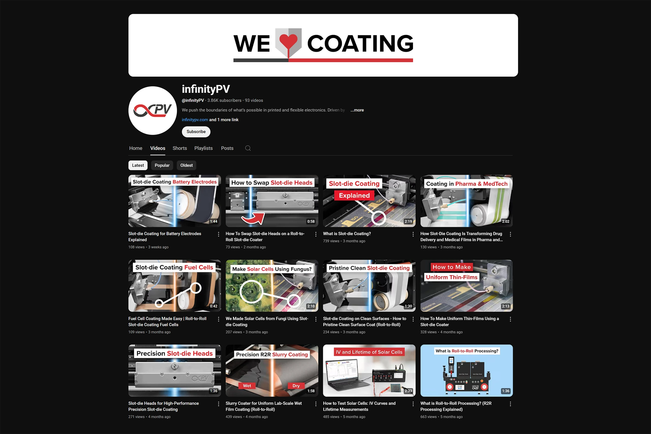 Laboratory equipment for coating and/or characterizing printed electronics.