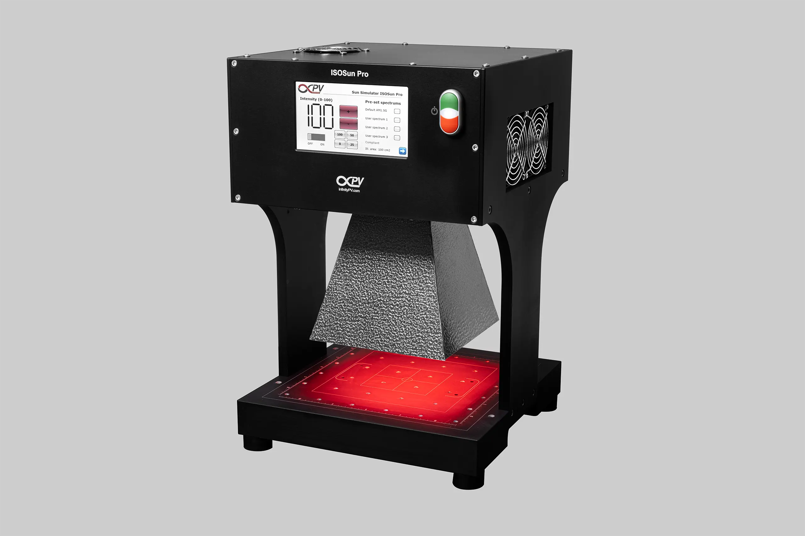 Laboratory equipment for coating and/or characterizing printed electronics.