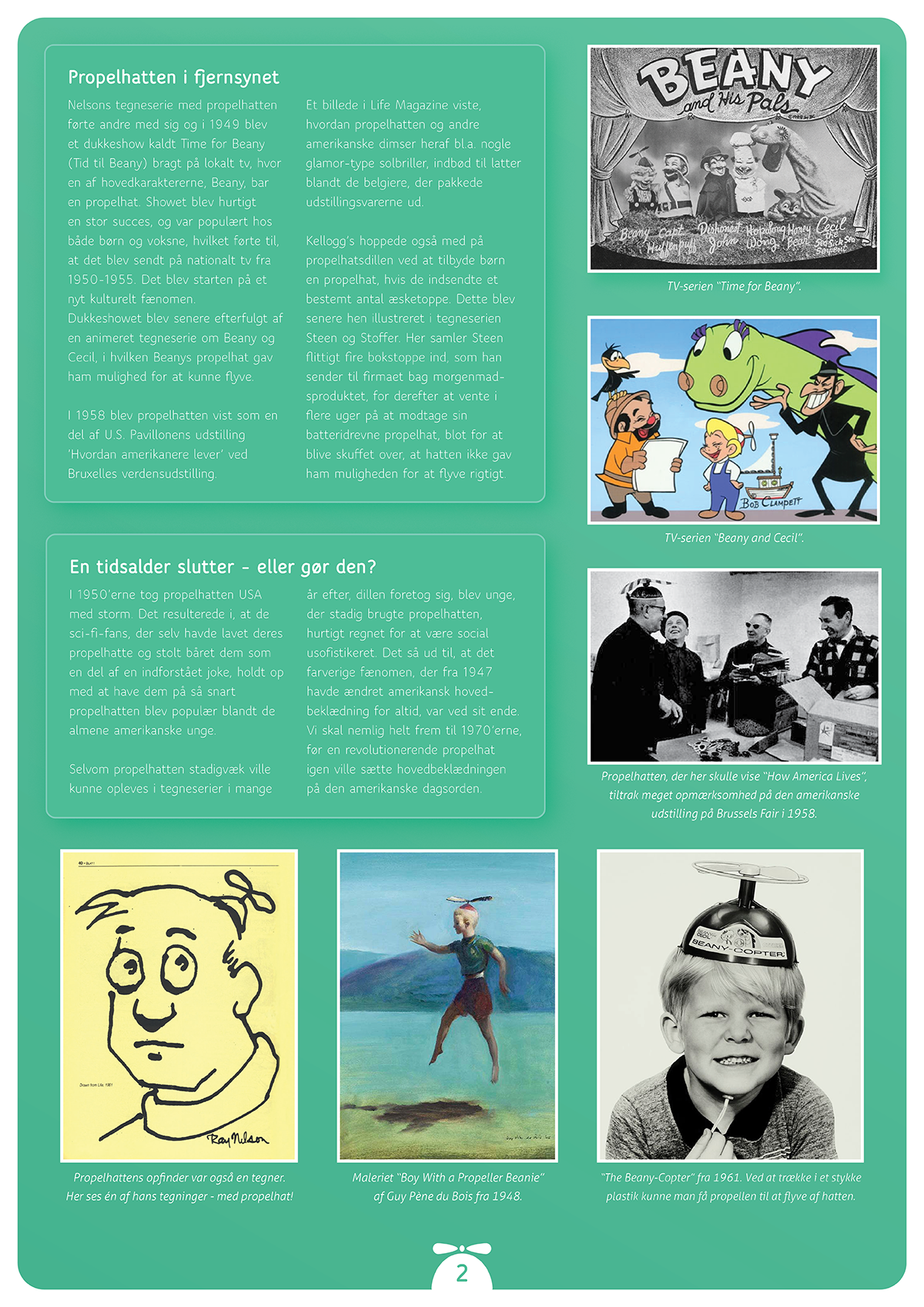 A page of the history of the propeller hat.