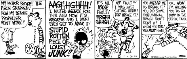 Calin and Hobbes comic.