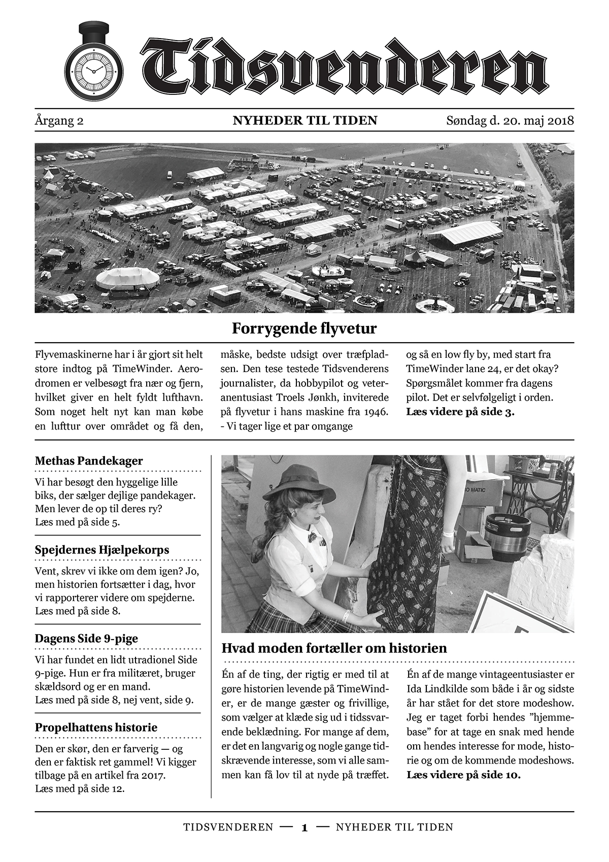 A page of the newspaper, Tidsvenderen.