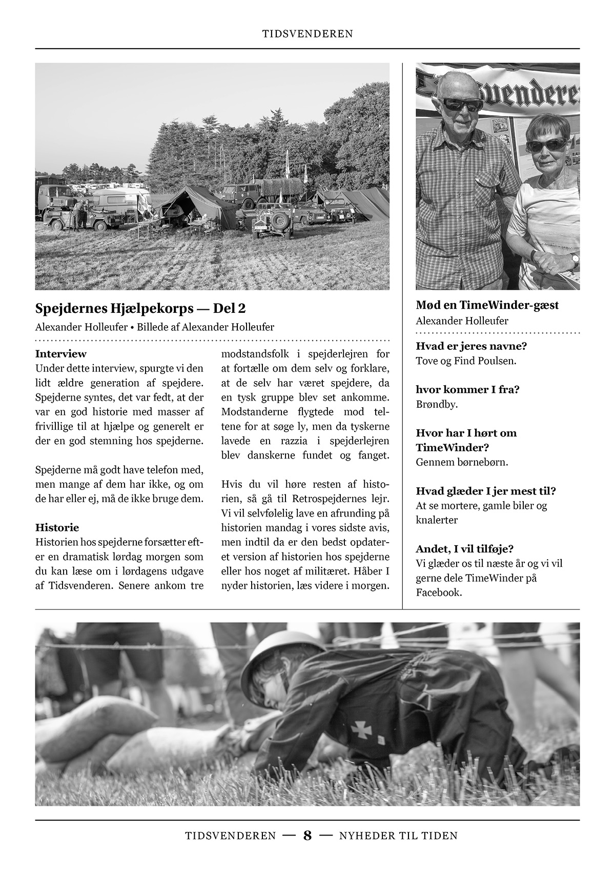 A page of the newspaper, Tidsvenderen.