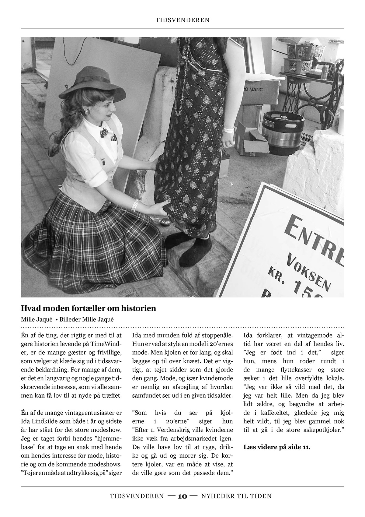 A page of the newspaper, Tidsvenderen.