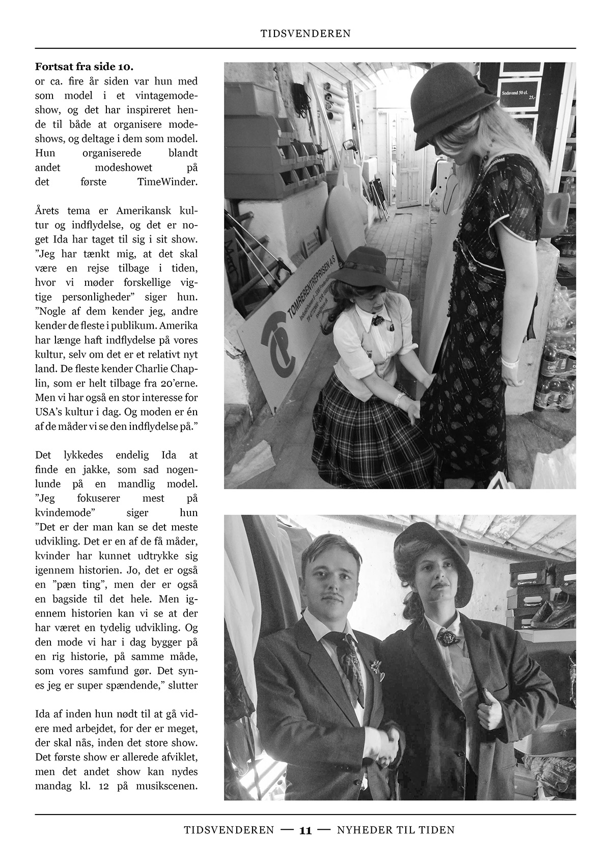 A page of the newspaper, Tidsvenderen.