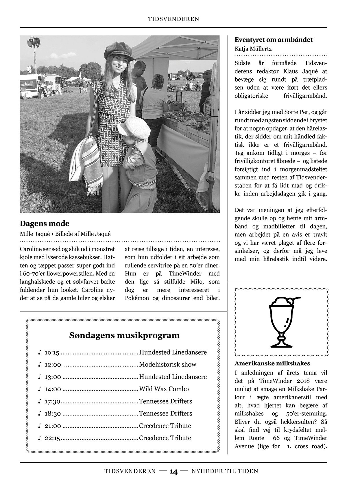 A page of the newspaper, Tidsvenderen.