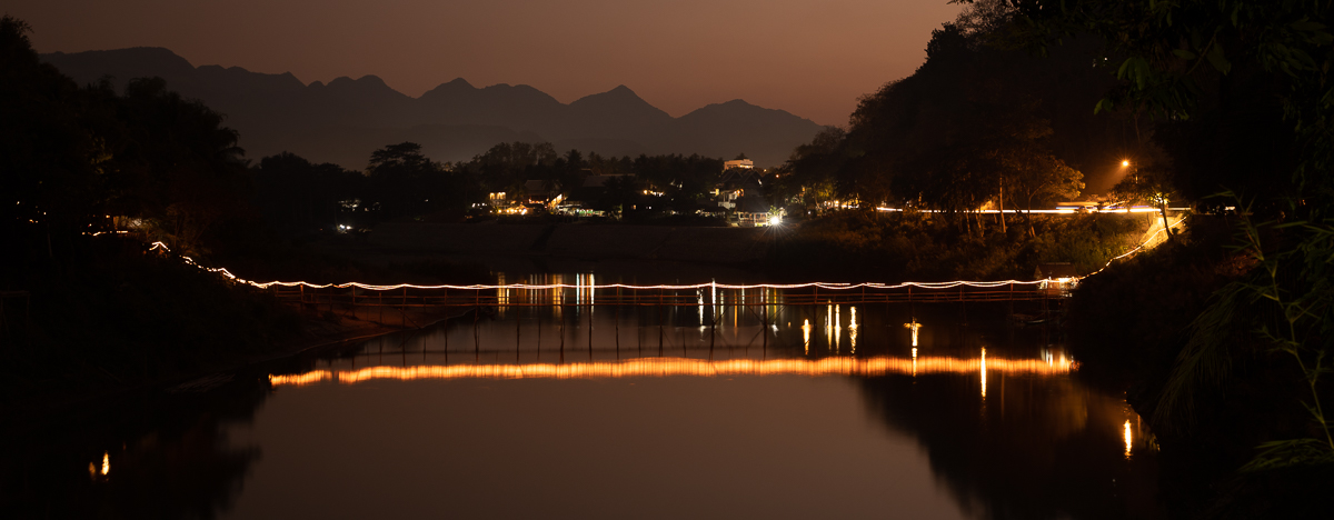 A bridge at sunset.